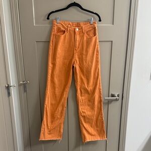 SHEIN Orange Straight Leg Jeans